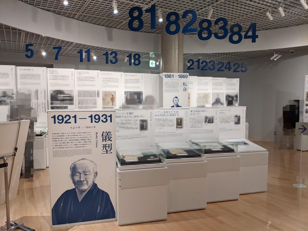 渋沢史料館の2F常設展示（⑦儀型（1821-1931）その1）